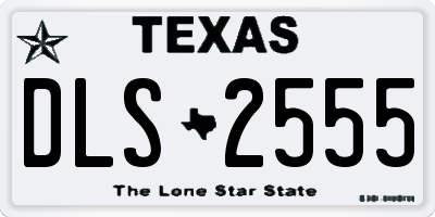 TX license plate DLS2555