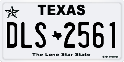 TX license plate DLS2561