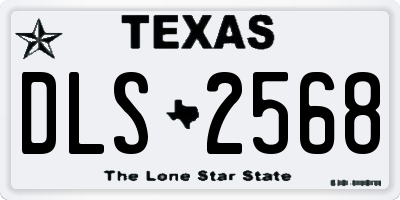 TX license plate DLS2568
