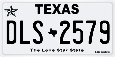 TX license plate DLS2579