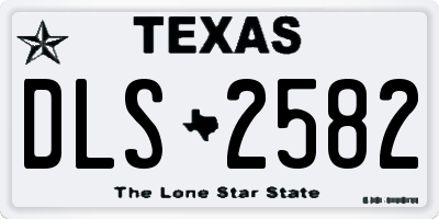 TX license plate DLS2582