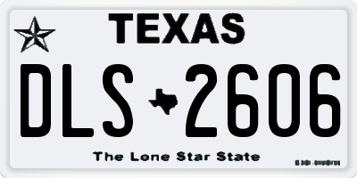 TX license plate DLS2606