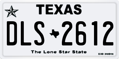 TX license plate DLS2612