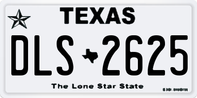 TX license plate DLS2625