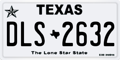 TX license plate DLS2632