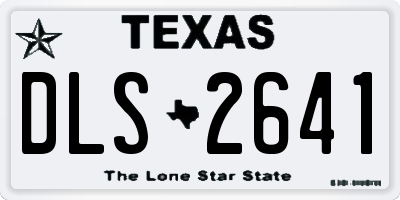 TX license plate DLS2641