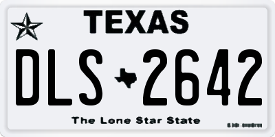 TX license plate DLS2642