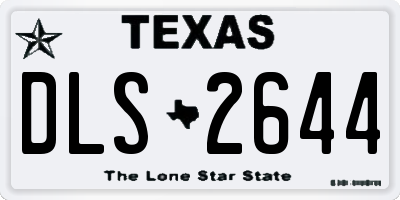 TX license plate DLS2644