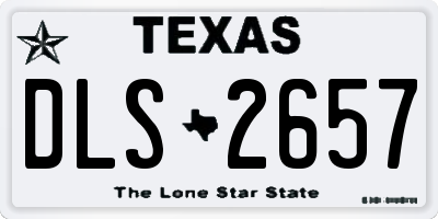 TX license plate DLS2657