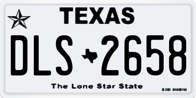 TX license plate DLS2658