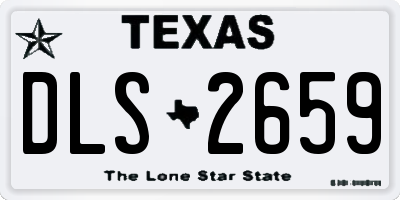 TX license plate DLS2659