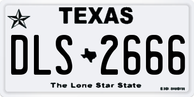 TX license plate DLS2666
