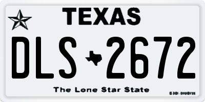 TX license plate DLS2672