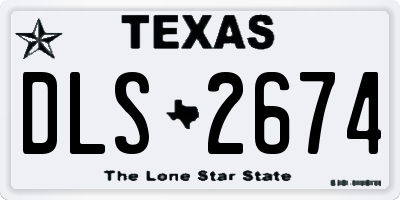 TX license plate DLS2674