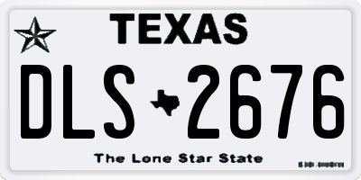 TX license plate DLS2676