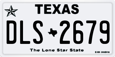 TX license plate DLS2679