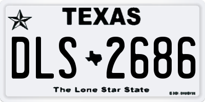 TX license plate DLS2686