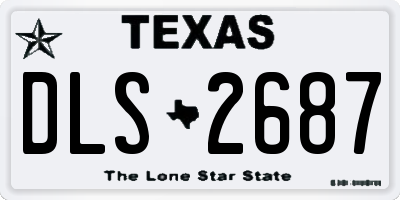 TX license plate DLS2687