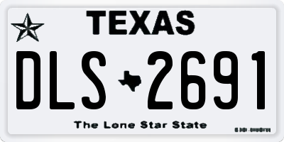 TX license plate DLS2691