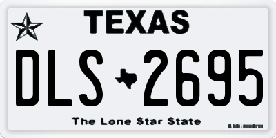 TX license plate DLS2695