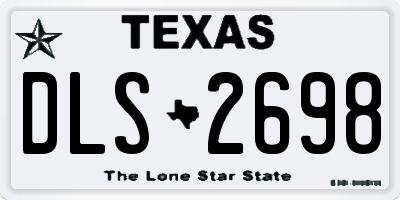 TX license plate DLS2698