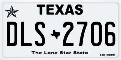TX license plate DLS2706