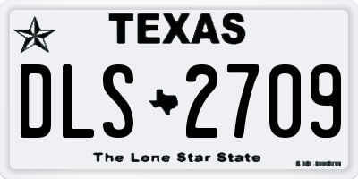 TX license plate DLS2709
