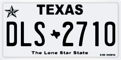 TX license plate DLS2710