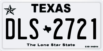 TX license plate DLS2721