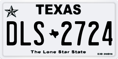 TX license plate DLS2724