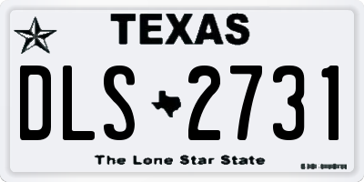 TX license plate DLS2731