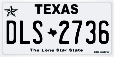 TX license plate DLS2736
