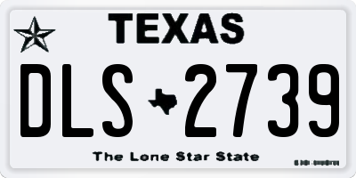 TX license plate DLS2739