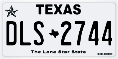 TX license plate DLS2744
