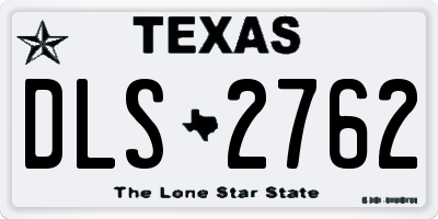 TX license plate DLS2762