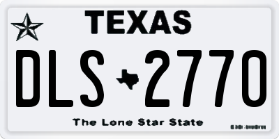 TX license plate DLS2770