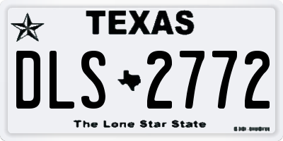 TX license plate DLS2772