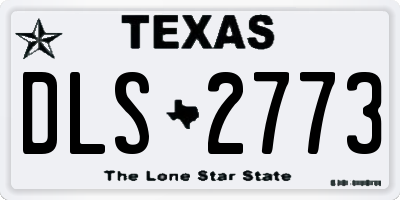 TX license plate DLS2773