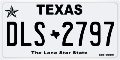 TX license plate DLS2797