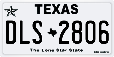 TX license plate DLS2806