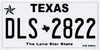 TX license plate DLS2822
