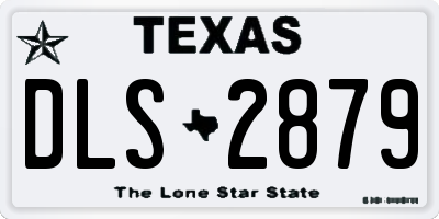 TX license plate DLS2879