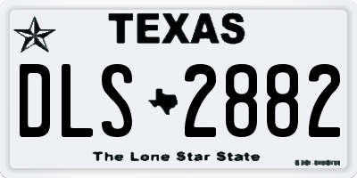 TX license plate DLS2882