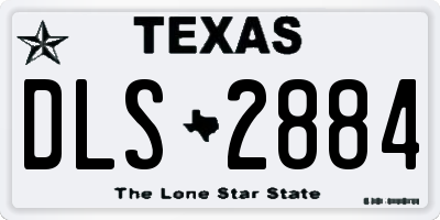 TX license plate DLS2884