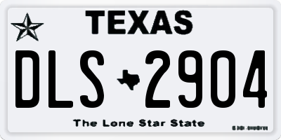 TX license plate DLS2904