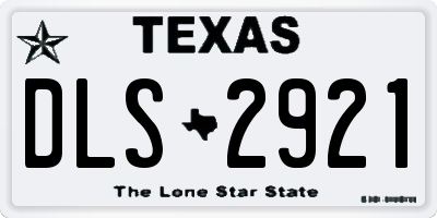 TX license plate DLS2921