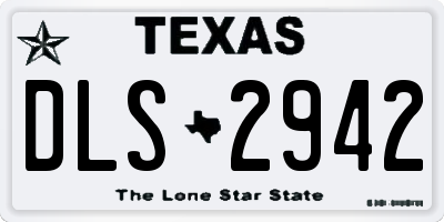 TX license plate DLS2942