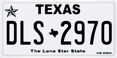 TX license plate DLS2970