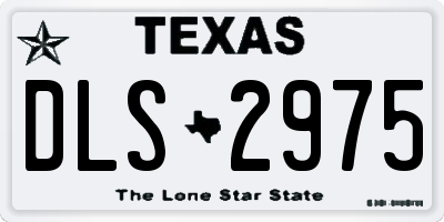 TX license plate DLS2975