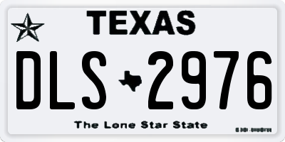 TX license plate DLS2976
